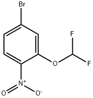 4-Bromo-2-(difluoromethoxy)-1-nitro-benzene,1261849-33-5,结构式