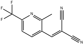 {[2-Methyl-6-(trifluoromethyl)pyridin-3-yl]methylene}malononitrile Struktur