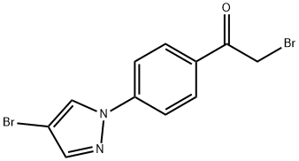 2-Bromo-1-[4-(4-bromo-1H-pyrazol-1-yl)phenyl]ethanone Struktur