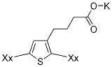 POLY[3-(POTASSIUM-4-BUTANOATE)THIOPHENE-2,5-DIYL] Structure