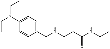3-{[4-(ジエチルアミノ)ベンジル]アミノ}-N-エチルプロパンアミド 化学構造式
