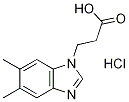 3-(5,6-DIMETHYL-BENZOIMIDAZOL-1-YL)-PROPIONICACID HYDROCHLORIDE 结构式