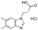 3-(5,6-DIMETHYL-BENZOIMIDAZOL-1-YL)-PROPIONICACID HYDROCHLORIDE Structure