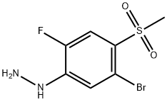 1-(5-BROMO-2-FLUORO-4-METHYLSULFONYL)-PHENYLHYDRAZINE, 1020722-17-1, 结构式
