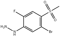 1-(5-BROMO-2-FLUORO-4-METHYLSULFONYL)-PHENYLHYDRAZINE Structure