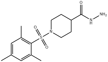 1-(2,4,6-三甲基苯基)磺酰基-4-哌啶卡巴肼 结构式