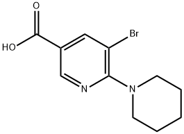 5-bromo-6-piperidin-1-ylnicotinic acid Structure