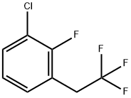 1-クロロ-2-フルオロ-3-(2,2,2-トリフルオロエチル)ベンゼン 化学構造式