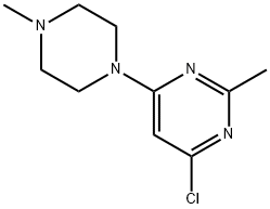 4-chloro-2-methyl-6-(4-methylpiperazino)pyrimidine Struktur