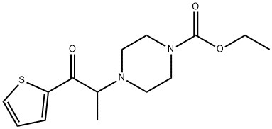 ethyl 4-[1-methyl-2-oxo-2-(2-thienyl)ethyl]tetrahydro-1(2H)-pyrazinecarboxylate Structure