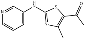 1-[4-メチル-2-(3-ピリジニルアミノ)-1,3-チアゾール-5-イル]-1-エタノン 化学構造式