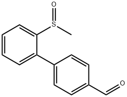 2'-(メチルスルフィニル)[1,1'-ビフェニル]-4-カルブアルデヒド 化学構造式