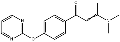 3-(ジメチルアミノ)-1-[4-(2-ピリミジニルオキシ)フェニル]-2-ブテン-1-オン 化学構造式