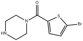(5-ブロモ-2-チエニル)(ピペラジノ)メタノン 化学構造式