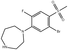 1-[(5-Bromo-2-fluoro-4-methylsulfonyl)phenyl]-homopiperazine Structure