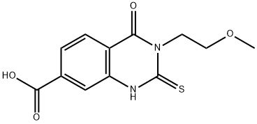 3-(2-Methoxyethyl)-4-oxo-2-thioxo-1,2,3,4-tetrahydroquinazoline-7-carboxylic acid Structure