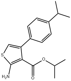 2-氨基-4-(4-异丙苯基)噻吩-3-羧酸异丙酯, 351157-20-5, 结构式