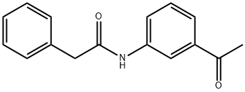 N-(3-アセチルフェニル)ベンゼンアセトアミド 化学構造式