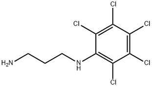 N-(3-アミノプロピル)-N-(ペンタクロロフェニル)アミン 化学構造式