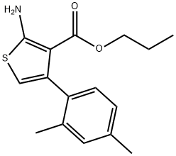 Propyl 2-amino-4-(2,4-dimethylphenyl)thiophene-3-carboxylate Structure