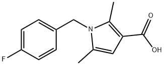 1-(4-fluorobenzyl)-2,5-dimethyl-1H-pyrrole-3-carboxylic acid Structure