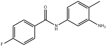 N-(3-アミノ-4-メチルフェニル)-4-フルオロベンズアミド 化学構造式