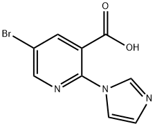 5-Bromo-2-(1H-imidazol-1-yl)nicotinic  acid Structure