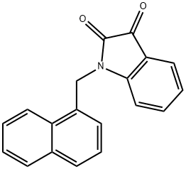 1-(1-ナフチルメチル)-1H-インドール-2,3-ジオン 化学構造式