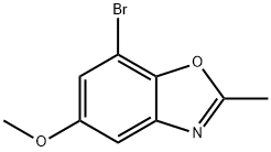 7-ブロモ-2-メチル-1,3-ベンゾキサゾール-5-イルメチルエーテル 化学構造式