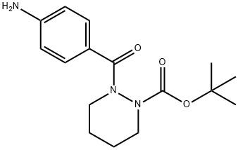 tert-butyl 2-(4-aminobenzoyl)tetrahydro-1(2H)-pyridazinecarboxylate Structure