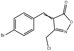 (4E)-4-(4-bromobenzylidene)-3-(chloromethyl)isoxazol-5(4H)-one Structure