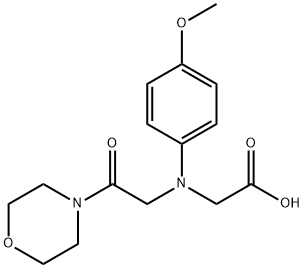 [(4-methoxyphenyl)(2-morpholin-4-yl-2-oxoethyl)amino]acetic acid Structure