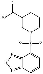 1-(2,1,3-benzothiadiazol-4-ylsulfonyl)piperidine-3-carboxylic acid Structure