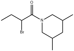 1-(2-bromobutanoyl)-3,5-dimethylpiperidine Structure