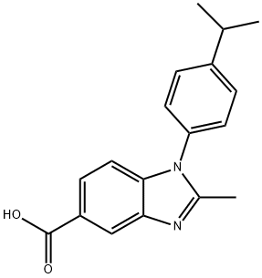 1-(4-异丙苯基)-2-甲基-5-苯并咪唑羧酸,442531-53-5,结构式