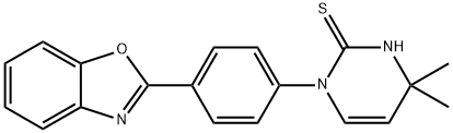 1-[4-(1,3-苯并恶唑-2-基)苯基]-4,4-二甲基-1,4-二氢嘧啶-2-硫醇, 1142213-27-1, 结构式