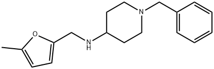 1-benzyl-N-[(5-methyl-2-furyl)methyl]piperidin-4-amine Struktur