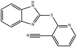 2-(1H-benzimidazol-2-ylthio)nicotinonitrile Struktur