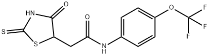 2-(2-mercapto-4-oxo-4,5-dihydro-1,3-thiazol-5-yl)-N-[4-(trifluoromethoxy)phenyl]acetamide Struktur