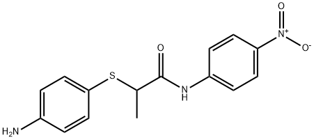 2-[(4-aminophenyl)thio]-N-(4-nitrophenyl)propanamide Structure