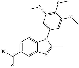2-methyl-1-(3,4,5-trimethoxyphenyl)-1H-benzimidazole-5-carboxylic acid Structure