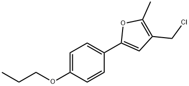 3-(氯甲基)-2-甲基-5-(4-丙氧芬基)呋喃, 1119450-02-0, 结构式