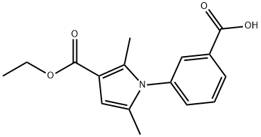 3-[3-(ethoxycarbonyl)-2,5-dimethyl-1H-pyrrol-1-yl]benzoic acid Structure