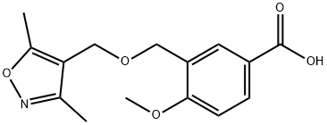 3-{[(3,5-dimethylisoxazol-4-yl)methoxy]methyl}-4-methoxybenzoic acid Structure