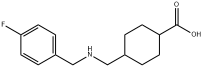4-[[(4-氟苄基)氨基]甲基]环己烷-1-羧酸, 440648-01-1, 结构式
