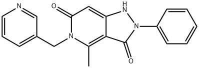 4-methyl-2-phenyl-5-(pyridin-3-ylmethyl)-1H-pyrazolo[4,3-c]pyridine-3,6(2H,5H)-dione Structure