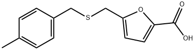5-{[(4-methylbenzyl)thio]methyl}-2-furoic acid Structure