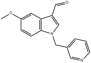 5-methoxy-1-(pyridin-3-ylmethyl)-1H-indole-3-carbaldehyde Structure