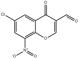 6-chloro-8-nitro-4-oxo-4H-chromene-3-carbaldehyde Structure