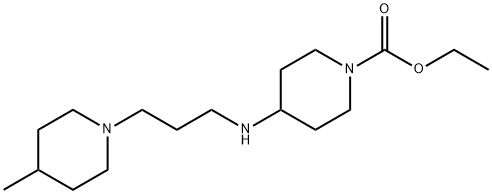 4-{[3-(4-甲基哌啶-1-基)丙基]氨基}哌啶-1-甲酸乙酯 结构式